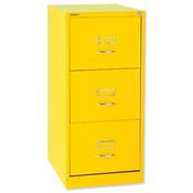 Bisley GLO 3-Drawer Filing Cabinet Yellow Lemon Ref BS3C image