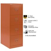Bisley GLO Filing Cabinet 4-Drawer Orange Ref BS4C