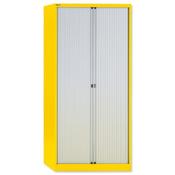 Bisley GLO Tambour Cupboard Steel Side-opening H1968mm Lemon Ref AST78W Yellow image
