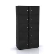 Bisley SystemFileÂ™ Lodge Unit With 5 Pairs 13.5in Doors Black Ref SYL1060LS5B-at5