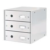 Leitz Click and Store 3 Drawer Cabinet Collapsible Cabinet A4 White Ref 60480001 image