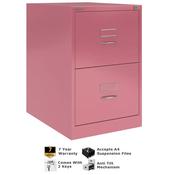 Bisley GLO Filing Cabinet 2-Drawer Pink Ref BS2C image