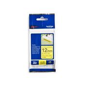 Brother P-touch TZe-S631 12mm x 8m Black On Yellow Strong Adhesive Laminated Labelling Tape image
