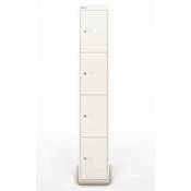 Bisley 4 Door Steel Locker Chalk White W305xD457xH1802mm 5 Year Warranty image