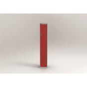Bisley 2 Door Steel Locker Grey &amp; Red W305xD305xH1802mm 5 Year Warranty image