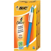 Bic 4 Colour Ballpoint Pens Retractable Medium Black/Blue/Red/Green (12 Pack) 801867 image