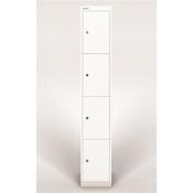 Bisley 4 Door Steel Locker Chalk White W305xD305xH1802mm 5 Year Warranty image