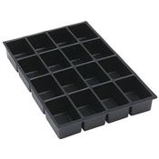 Bisley Insert Tray 2/4 Plastic for Storage Cabinet 16 Sections H51mm Black Ref 225P1 [Pack 5] image