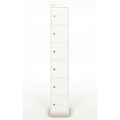Bisley 6 Door Steel Locker Chalk White W305xD305xH1802mm 5 Year Warranty