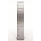 Bisley 6 Door Steel Locker Silver W305xD305xH1802mm 5 Year Warranty