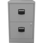 PFA2 A4 Home Filer 2-Drawer Lockable Filing Cabinet Silver W413xD430xH672mm image