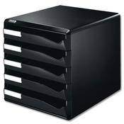 Post Set Filing Unit A4 Black 5 Drawers image