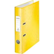 Leitz WOW Lever Arch File 80mm Spine for 600 Sheets A4 Yellow Ref 10050016 Pack of 10(REDEMPTION)Jan-Mar20 image