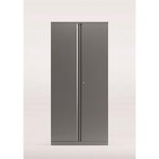 Bisley Two Door Steel Storage Cupboard High 1970mm Cupboard Silver image