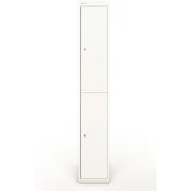 Bisley 2 Door Steel Locker Chalk White W305xD457xH1802mm 5 Year Warranty image