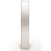 Bisley 2 Door Steel Locker Silver W305xD457xH1802mm 5 Year Warranty image
