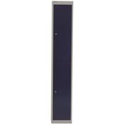 Bisley 2 Door Steel Locker Grey &amp; Blue W305xD457xH1802mm 5 Year Warranty image