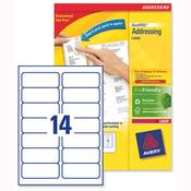 Avery L7163-40 Laser Address Labels 14 per Sheet 99.1x38.1mm White 560 Labels image