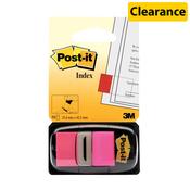 Post-it Index Medium In a Plastic Dispenser, Bright Pink, 1 Pack of 50 Sheets image