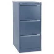 3 Drawer Steel Filing Cabinet Flush Front Blue Bisley BS3E image
