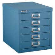Bisley Multi-Drawer Cabinet 12 inches 5 Drawer Non-Locking Doulton Blue 12/5 image
