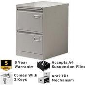 2-Drawer Filing Cabinet Goose Grey Bisley PSF image