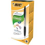 Bic Atlantis Retractable Ballpoint Pen Black Cushioned Grip Pack 12 image