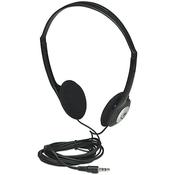 Manhattan Stereo On‑Ear Headphones 3.5 mm - Adjustable Headband Foam Earpads 2.2 m Cable Black image