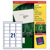 Avery LR7160-100 Address Laser Labels 21 per Sheet Recycled 63.5 x 38.1mm 2100 Labels image