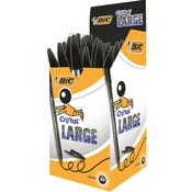 Bic Cristal Large Ballpoint Pen Black Clear Barrel Pack 50
