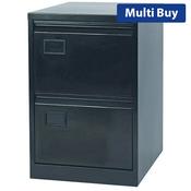 2-Drawer Filing Cabinet Black Jemini By Bisley image