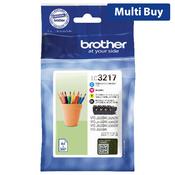 Brother LC-3217 Original Black, Cyan, Magenta, Yellow Pack of 4 Multipack Standard Yield Ink Cartridge image
