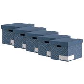 Bankers Box Decor Storage Box Blue Pack of 5 4483701 image