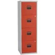 Bisley A4 Homefiler 4 Drawer Grey Red BY78730 image