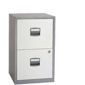 Bisley A4 Homefiler 2 Drawer Silver White BY78731 image