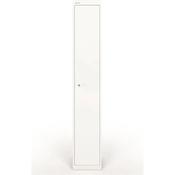 Bisley 1 Door Steel Locker Chalk White W305xD305xH1802mm 5 Year Warranty image