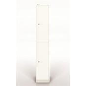 Bisley 2 Door Steel Locker Chalk White W305xD305xH1802mm 5 Year Warranty image