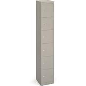 Bisley 6 Door Steel locker Grey W305xD305xH1802mm 5 Year Warranty image