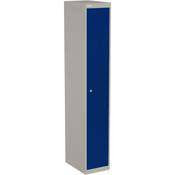 Bisley 1 Door Deep Steel Locker Goose Grey Blue W305xD305xH1802mm 5 Year Warranty image