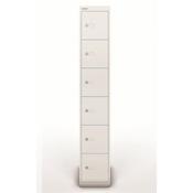 Bisley 6 Door Steel Locker Chalk White W305xD457xH1802mm 5 Year Warranty image