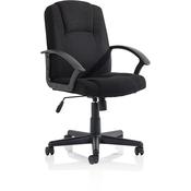 Bella Executive Managers Chair - Black Fabric - Fixed Arms - Medium Back - Max. Weight 120kg image