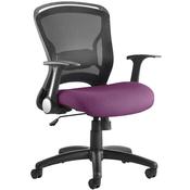 Zeus Task Operator Office Chair Fold Up Arms Purple image