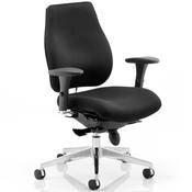 Chiro Plus 24 Hour Posture Office Chair - Adjustable Arms - Lumbar Support - Black - Weight Tolerance 150kg image