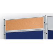 Double Sided Cork Notice Board 1200 x 300mm Franken Eco Partition System Module image