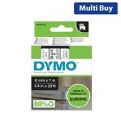 Dymo D1 Tape 43610, 6mm x 7m, Black on Clear (S0720770) - Transparent Label Tape for Discreet Labeling image