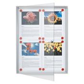 Franken Flat Display Cases ValueLine Magnetic Metal 4 x A4 FSA4 image