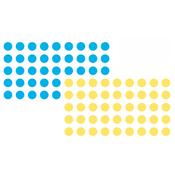 Franken Self-adhesive Marker Points 19mm dia Blue and Yellow Pack of 1040 image