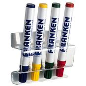 Franken Magnetic Board Marker Holder for 4 Board Markers Magnetic Clear