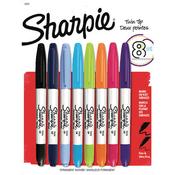 Sharpie Twin Tip Permanent Assorted Marker Pack of 8 1927094