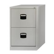 2 Drawer Steel Filing Cabinet Lockable Grey Trexus By Bisley image